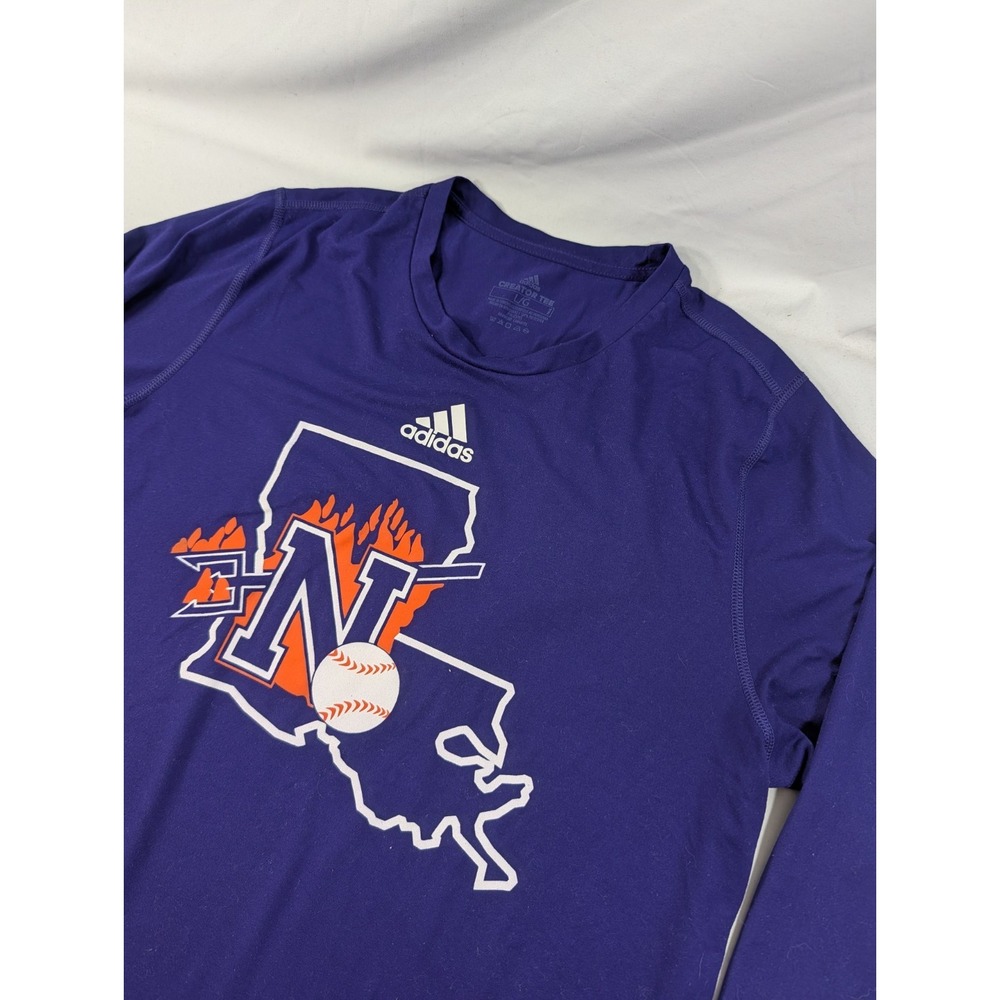 Adidas Louisiana Northwestern State University Demons LS T-Shirt Baseball Large